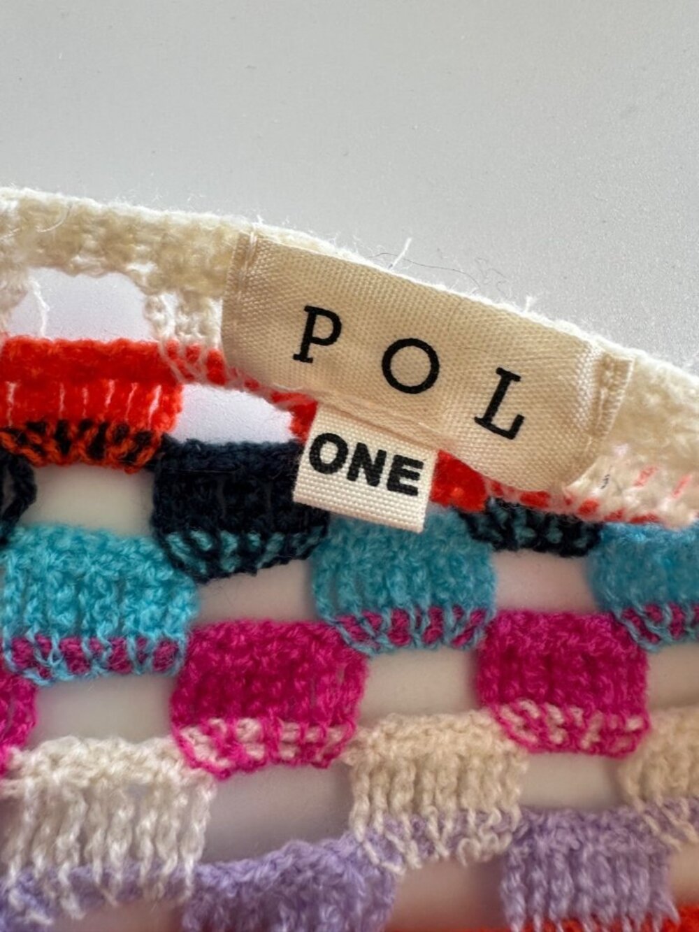 POL Mosaic Crochet Cardigan Cottagecore Granny Squares Boho One Size - Picture 7 of 9